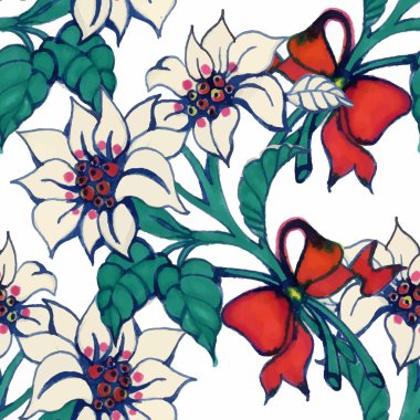 Güzel yaz çiçek deseni