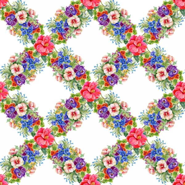 Vacker sommar blommor mönster — Stock vektor
