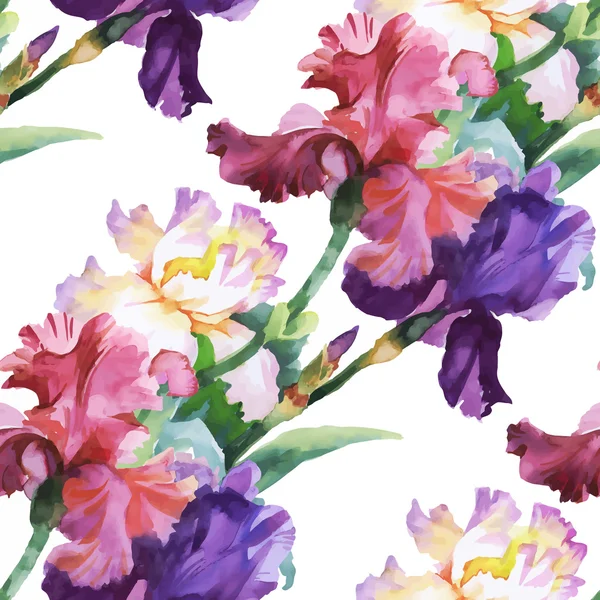 Beautiful Summer Flowers Pattern — Stock Vector