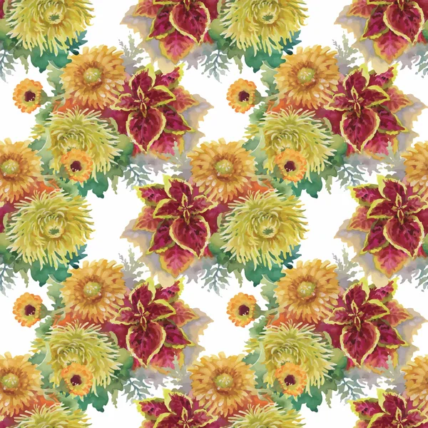 Schöne Sommerblumen Muster — Stockvektor