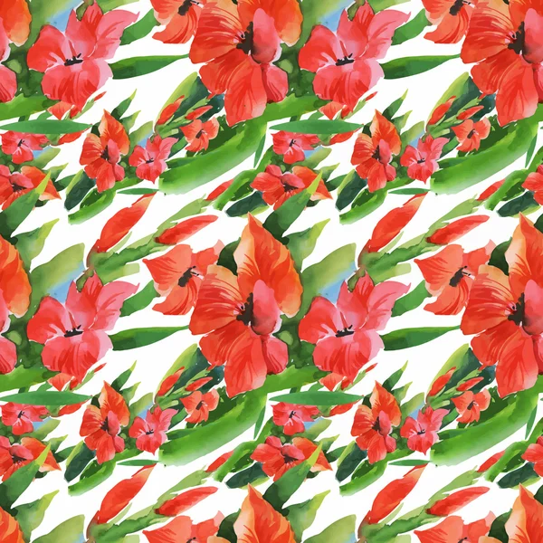 Beau motif de fleurs d'été — Image vectorielle