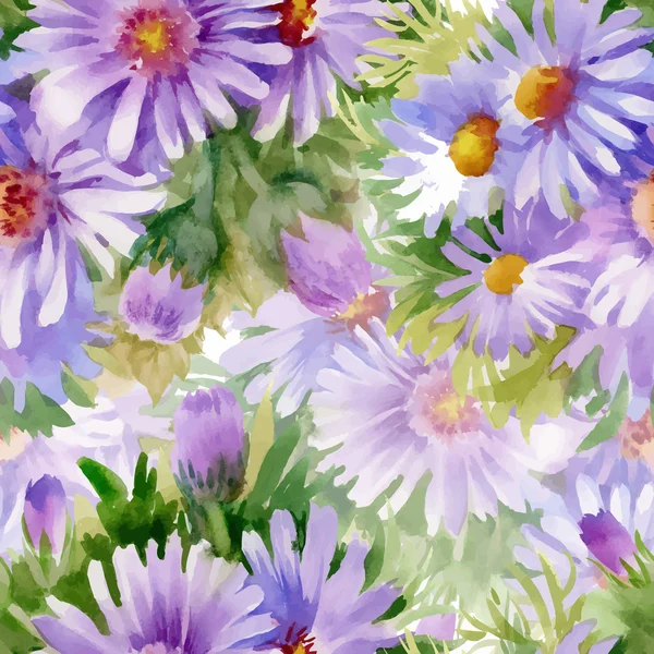 美しい夏の花のパターン — ストックベクタ