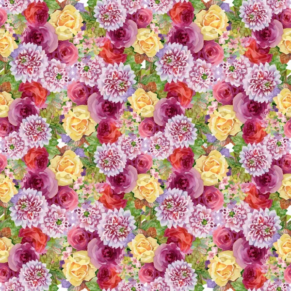 Beau motif de fleurs d'été — Image vectorielle