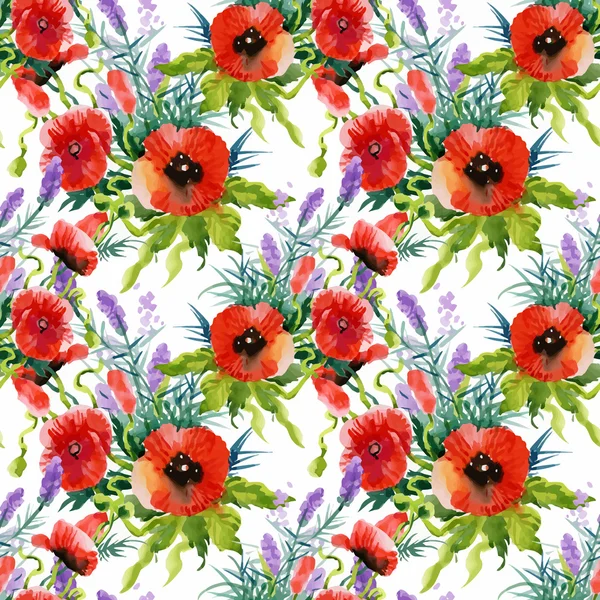 美しい夏の花のパターン — ストックベクタ