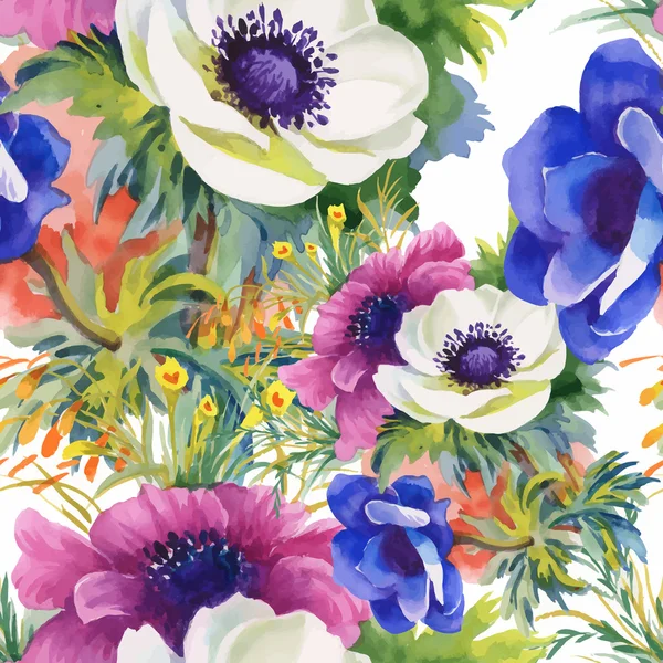 Hermoso patrón de flores de verano — Vector de stock
