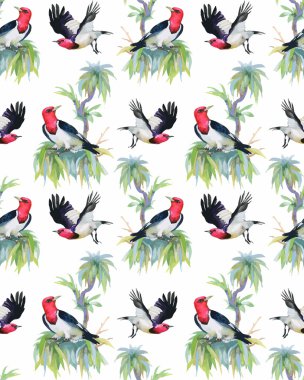 Egzotik kuşlar ile Seamless Modeli