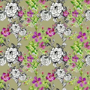 çiçekler sorunsuz arka plan