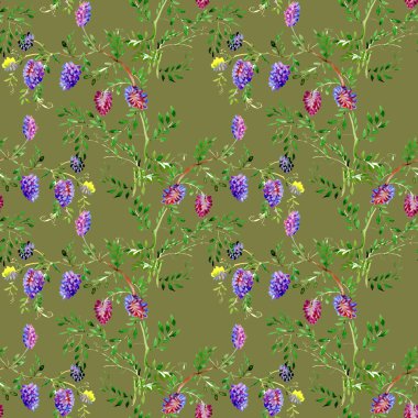 kır çiçekleri seamless modeli