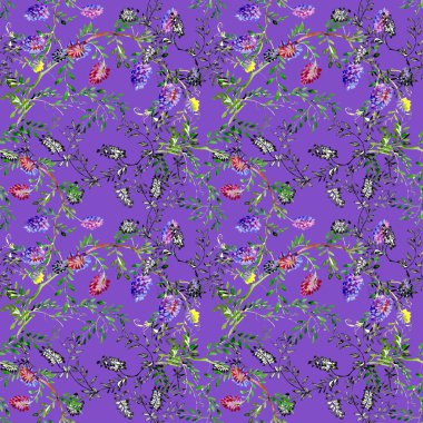 kır çiçekleri seamless modeli