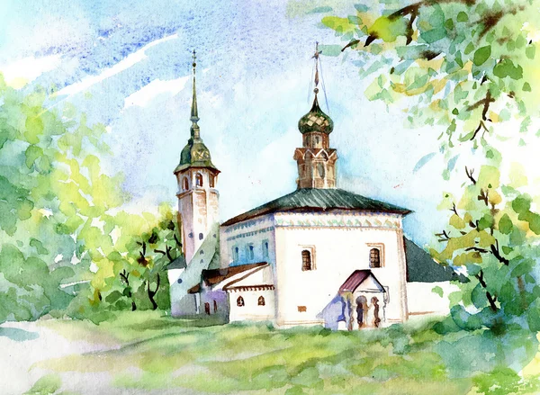 Kościół prawosławny. — Zdjęcie stockowe