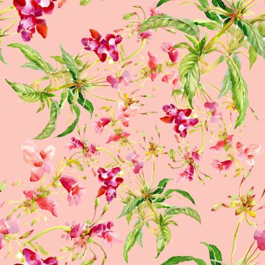 desenli çiçekler ve yapraklar