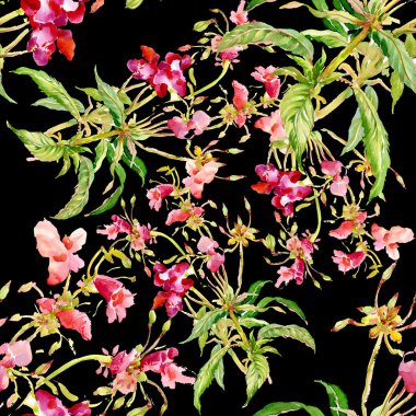 desenli çiçekler ve yapraklar