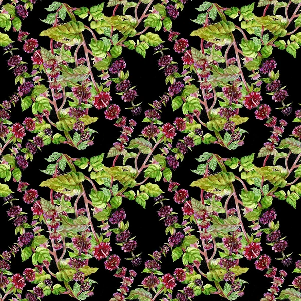 Pattern with flowers and leaves — Stock Photo, Image