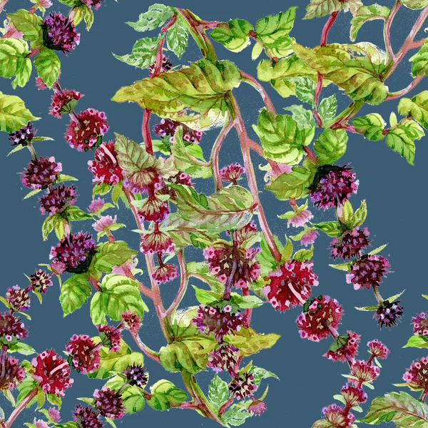 Pattern with flowers and leaves — Stock Photo, Image