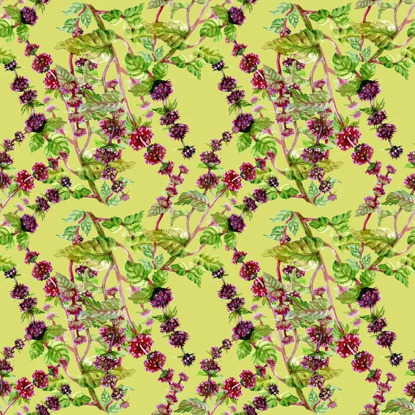 Pattern with flowers and leaves — Stock Photo, Image