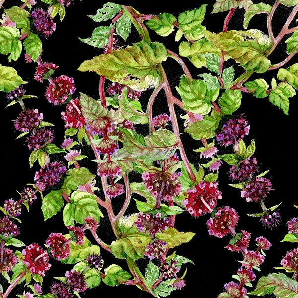 Muster mit Blüten und Blättern — Stockfoto