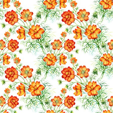 Vahşi çiçekler pürüzsüz desen