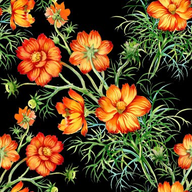 kır çiçekleri seamless modeli