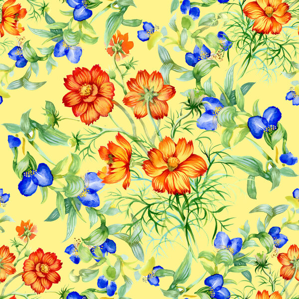 Wild flowers background