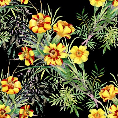 Vahşi çiçekler pürüzsüz desen