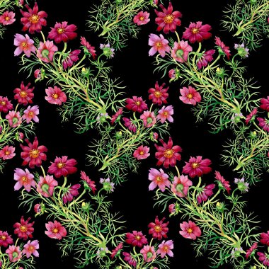 Vahşi çiçekler pürüzsüz desen