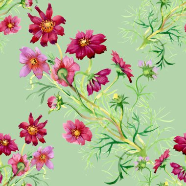 Vahşi çiçekler pürüzsüz desen