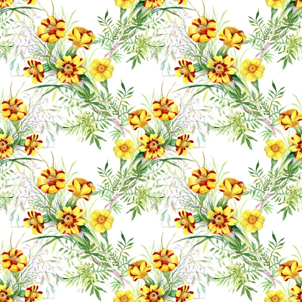 Wild flowers pattern — Stock Photo, Image