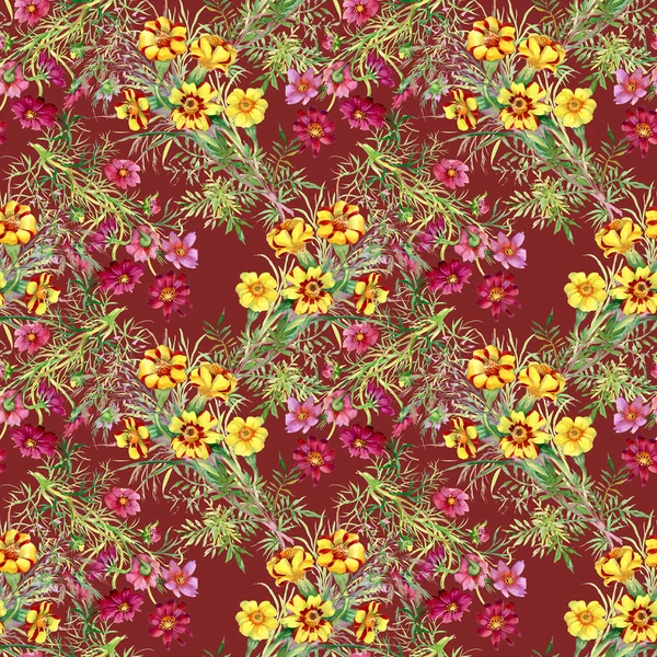 Wild flowers pattern — Stock Photo, Image