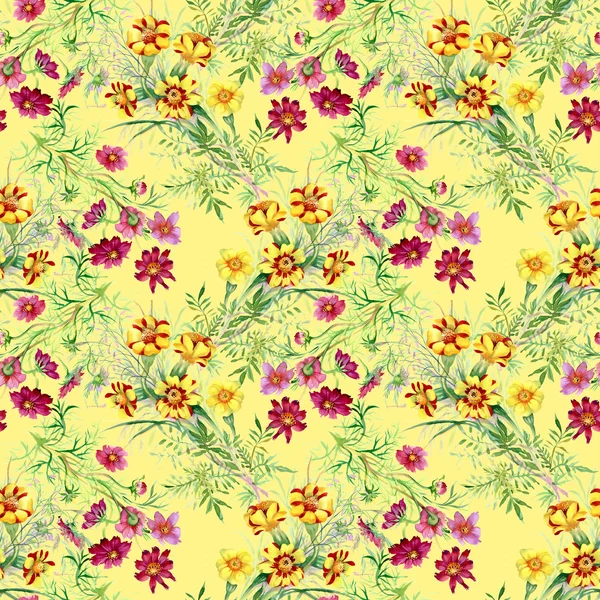 Wild flowers pattern — Stock Photo, Image