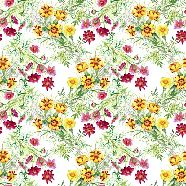 Wild flowers pattern — Stock Photo, Image