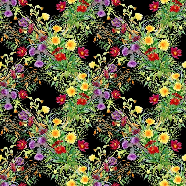 Wild flowers seamless pattern — Stock Photo, Image