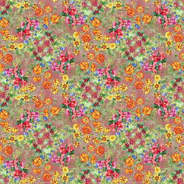 Vahşi çiçekler pürüzsüz desen