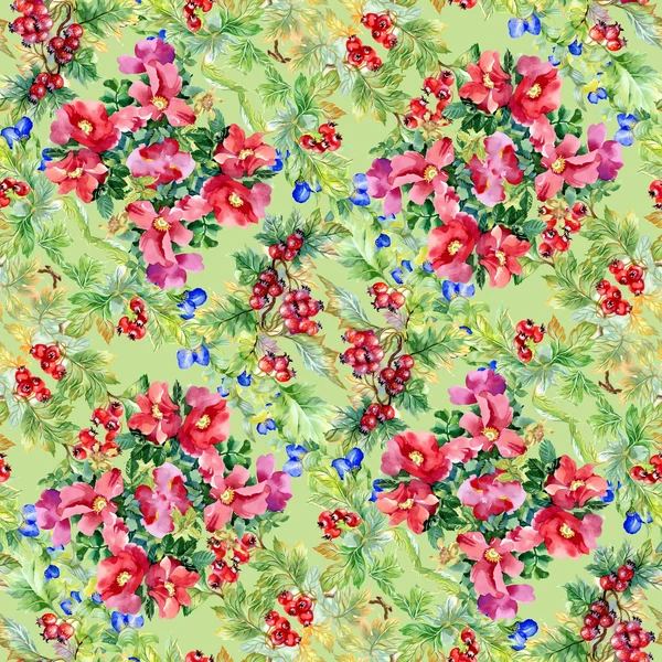 Wilde Blumen nahtloses Muster — Stockfoto