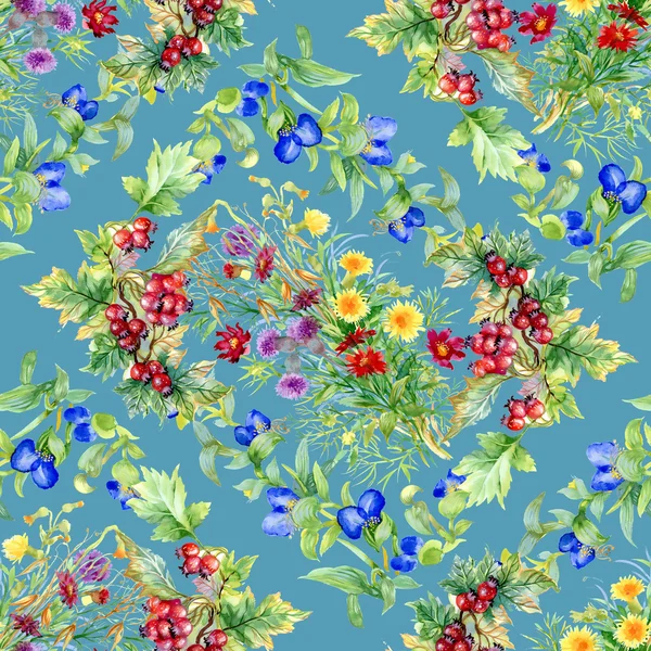 Wild flowers seamless pattern — Stock Photo, Image