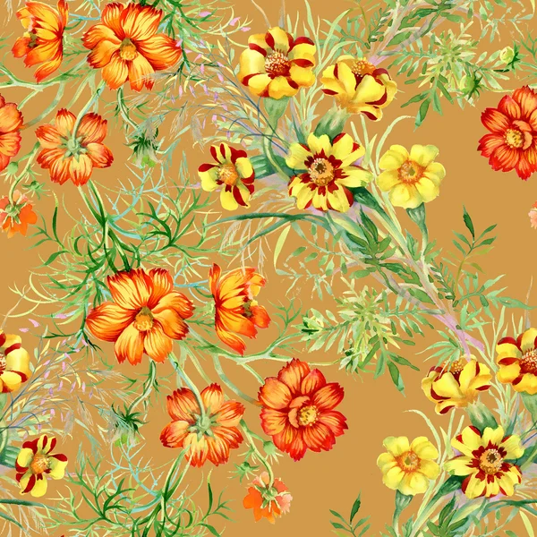 Wild flowers seamless pattern — Stock Photo, Image