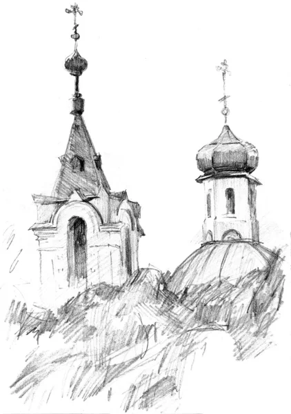 Schița bisericii — Fotografie, imagine de stoc