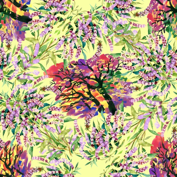 Осіннє дерево з текстурою польової квітки — стокове фото