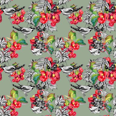 Kuşlarda dal seamless modeli