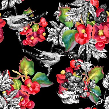 Kuşlarda dal seamless modeli