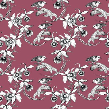 Kuşlarda dal seamless modeli