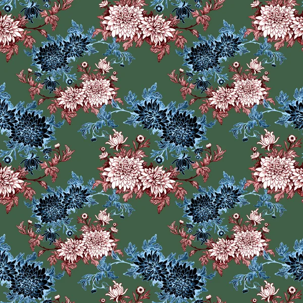 Watercolor floral seamless pattern — Stock Photo, Image