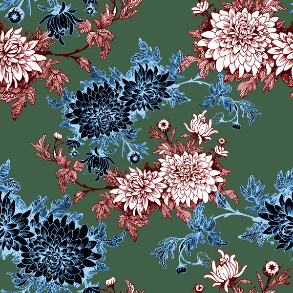 Watercolor floral seamless pattern — Stock Photo, Image