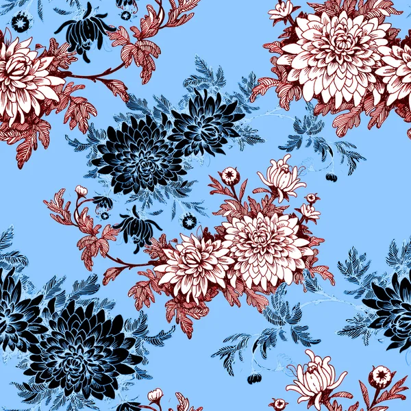 Watercolor floral seamless pattern — Stock Photo, Image