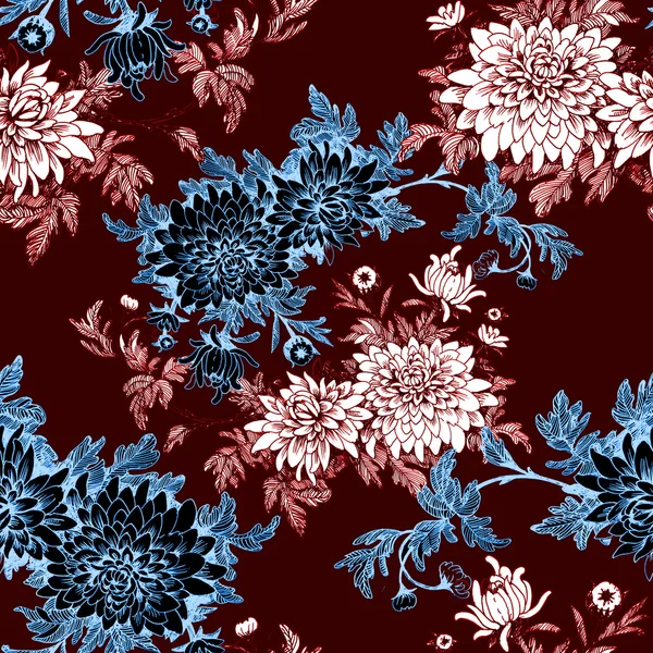 Aquarelle motif floral sans couture — Photo