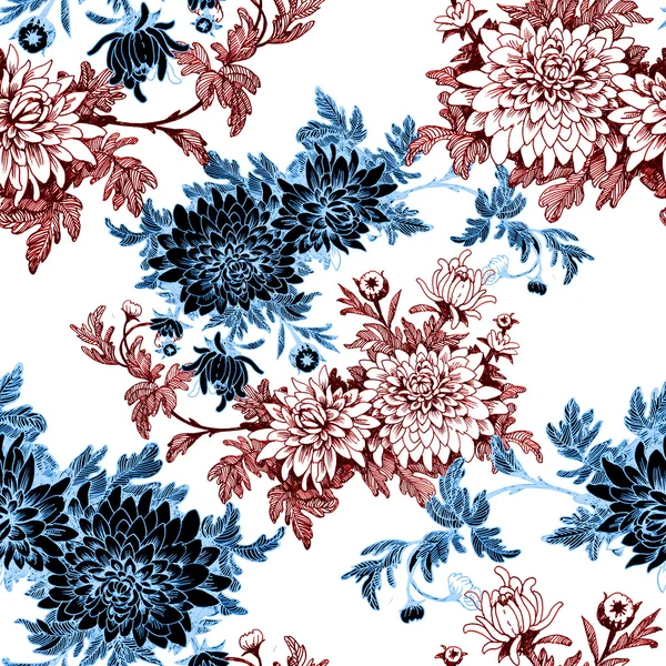 Watercolor floral seamless pattern — Stock Photo, Image