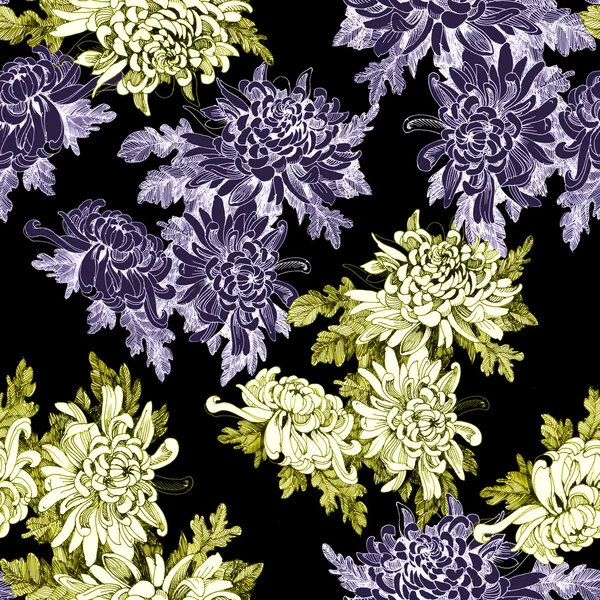 Aquarela floral sem costura padrão — Fotografia de Stock