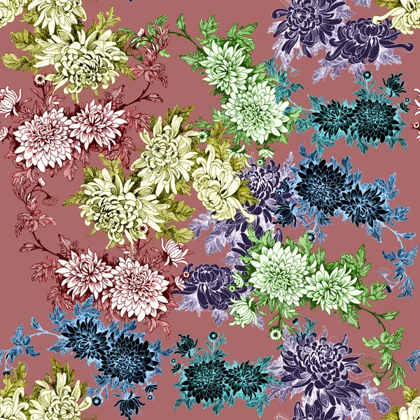 Aquarel bloemen naadloos patroon — Stockfoto