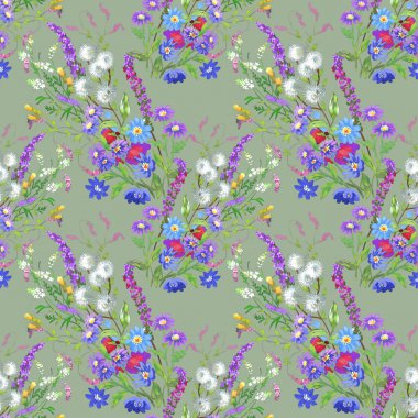 kır çiçekleri desen