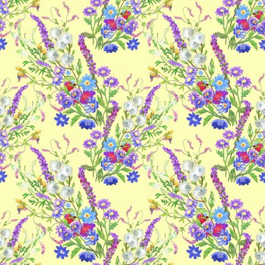 kır çiçekleri desen