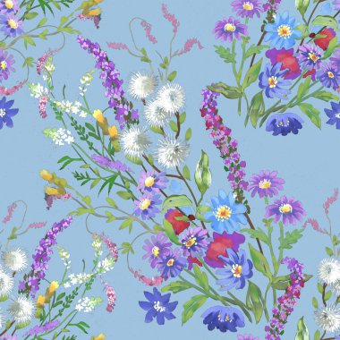 kır çiçekleri desen